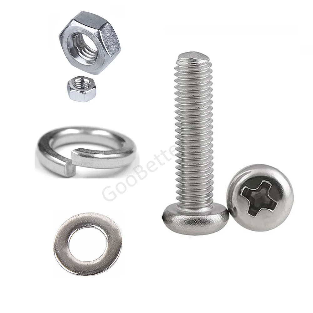 , 4 Pack 12 mm tornillos de cabeza// tuercas y arandelas M 12 x 30 mm acero inoxidable A2 llave Allen de cabeza redonda