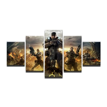 

Gears of War 4 HD Print Game Poster 5 Panel Modular Canvas Painting For Children Room Hone Decor Wall Picture Artwrok Frame