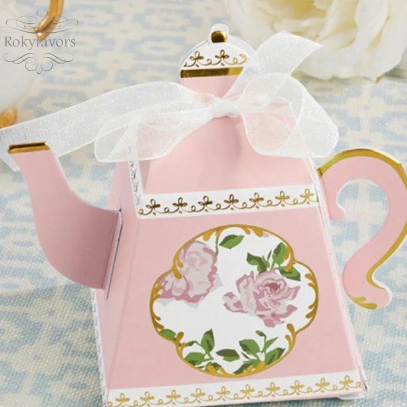 20PCS Whimsy Teapot Favor Boxes Wedding Favors TeaTime Party Floral