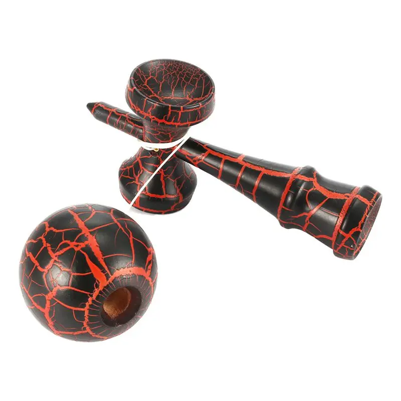 Полный Crackle на Kendama деревянный мяч образования традиционная игра игрушка|Мячики| |