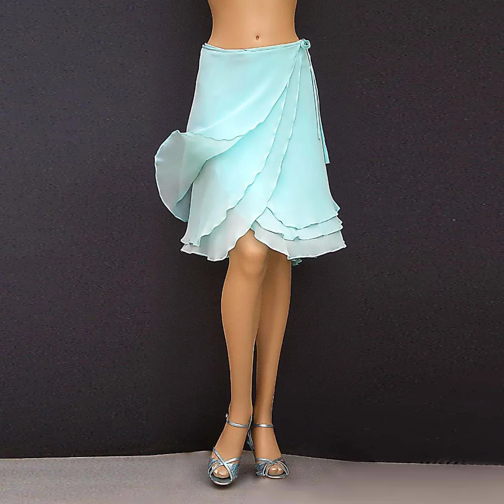 Sky Blue Skirts Chiffon Party Skirts For Charming Women Custom Made