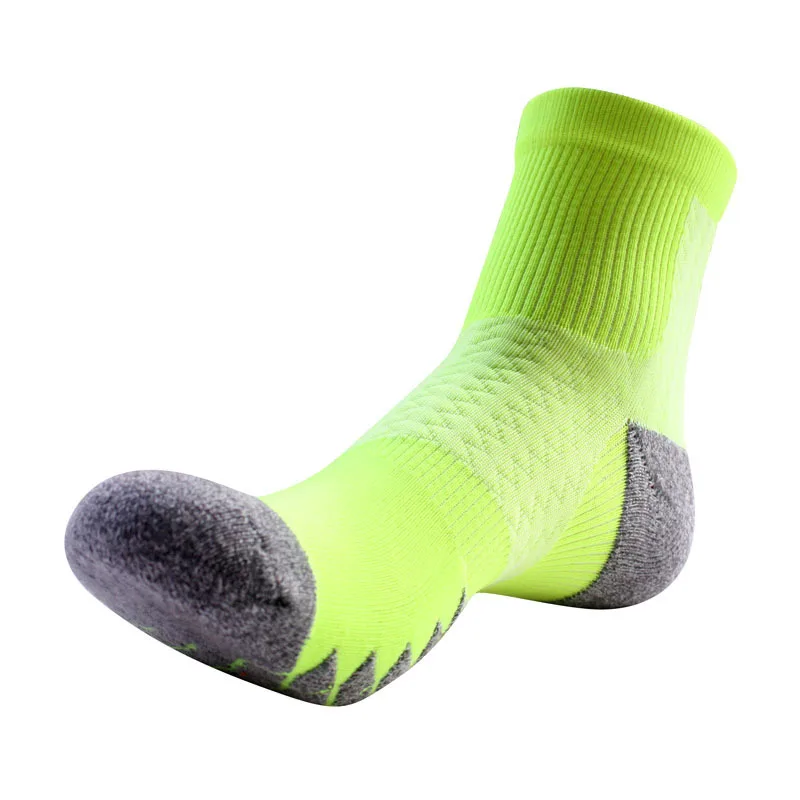 Импортные осенние зимние счастливые компрессионные смешные мужские носки антибиотики дезодорирующие скоростные носки Meia - Цвет: fluorescence green