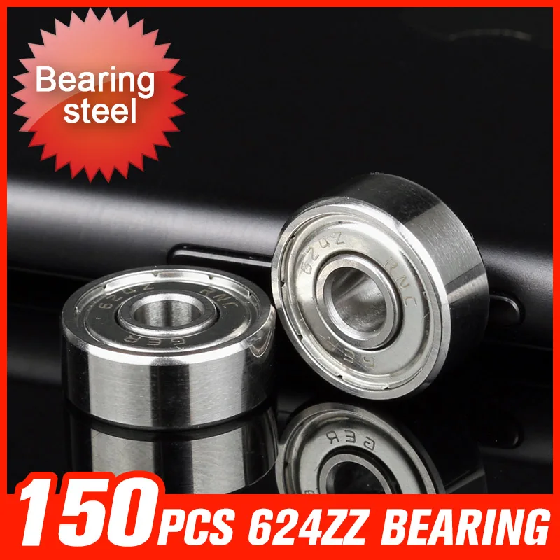 

150pcs 624ZZ Bearing 13x4x5mm Deep Groove Minture Ball For Needle Wheel Reducer Arc Welding Machine Burner Hardware Accessories