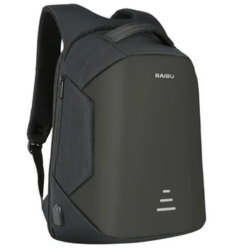 

BAIBU 15.6 inch Men Laptop Backpack Anti warning External USB Charge Waterproof Multifunction Computer Bag Travel Backpack
