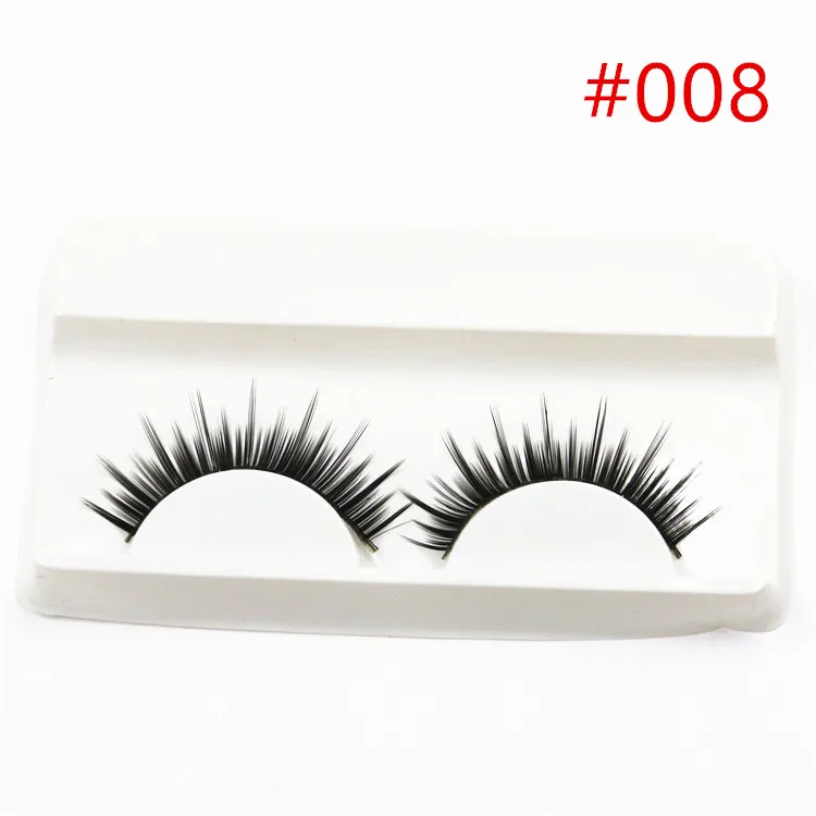 1 Pair Sell 3D False Eyelashes Korea Natural Nude Makeup Long False Eyelash Handmake Eye Lashes Makeup Kit Gift #H008