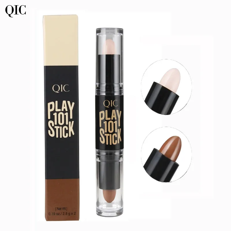 

QIC Brand Face Makeup Concealer Stick Double Headed Make Up Contour Foundation Highlighter Primer Contouring Makeup Cosmetics