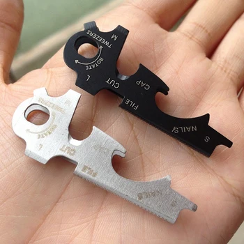 

New Arrival 8 in1 Multi Tool Key Stainless Steel Outdoor Multi-functional Tool Utility Multi Key Ring Chain Bottle Opener