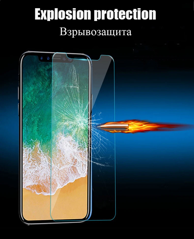 TOMKAS For iPhone X Glass Tempered Scratch Proof  0.3mm 2.5D Screen Protectors For iPhone X 10 iPhoneX Protective Glass Film