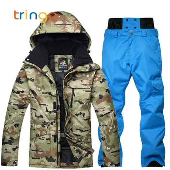 

Ski Suit Men Winter New Outdoor Windproof Waterproof Thermal Male Snow Pants Sets Skiing And Snowboarding Ski Jacket Men Brands
