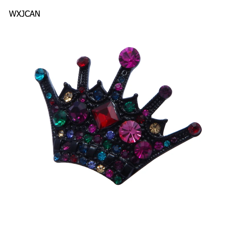 

WXJCAN Gorgeous rhinestone crown brooch and pendant dual use Random colorful rhinestones luxury jewelry women Size 50mm*35mm