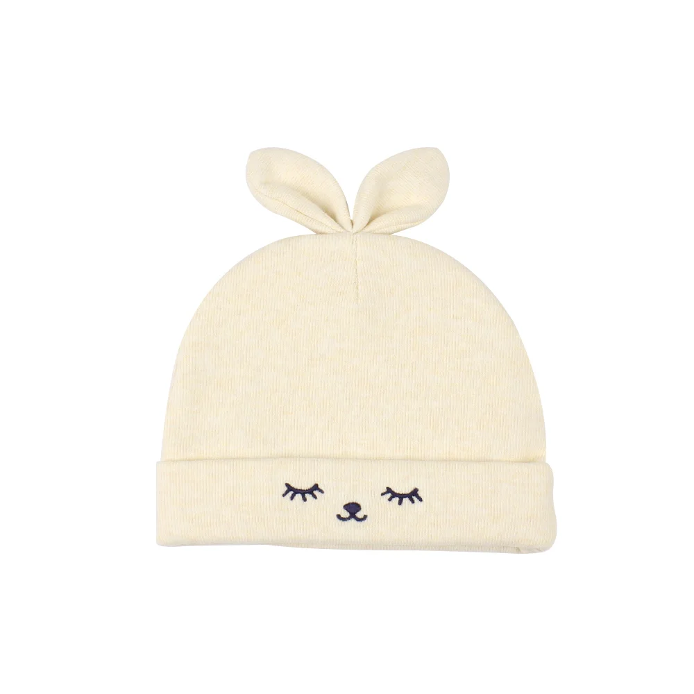 Cartoon Rabbit Baby Beanie Hat Cute Ears Newborn Tire Hat For Boys Cotton Comfortable Infant Beanie Spring Baby Girls Clothing (17)