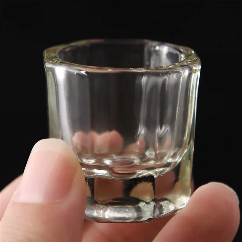 Acrylic Powder Dappen Dish Crystal Glass Cup for Acrylic Nail Art Clear Transparent White Color Acrylic Liquid Glass