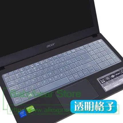 15,6 силиконовая клавиатура протектор кожного покрова для acer Extensa EX 2520 г 2511 E5-522 E5-522G F5-573G E5-574G TMP258 - Цвет: transparent