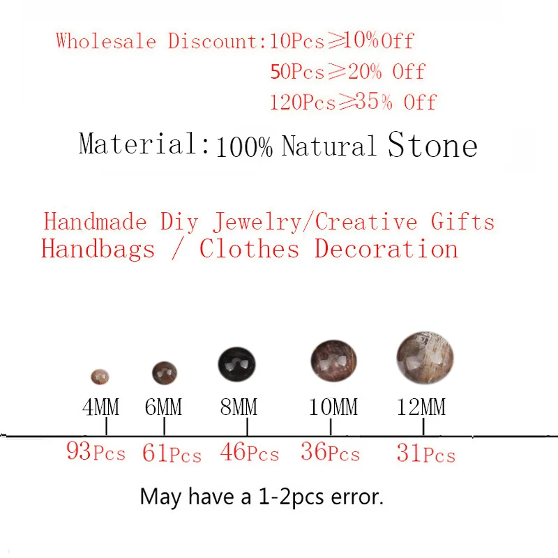 Натуральный камень Бусины черный лунный камень драгоценный круглый бусины для браслетов Ожерелье Изготовление ювелирных изделий 4 6 8 10 12 мм