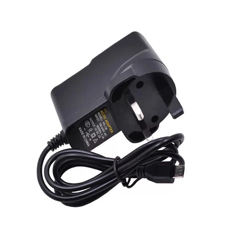 

1PCS AC100-240V to DC 5V2A Micro USB 5PIN Switching Power Supply Adapter UK Plug Flat V8 Tablet Charger Banana Android Plug