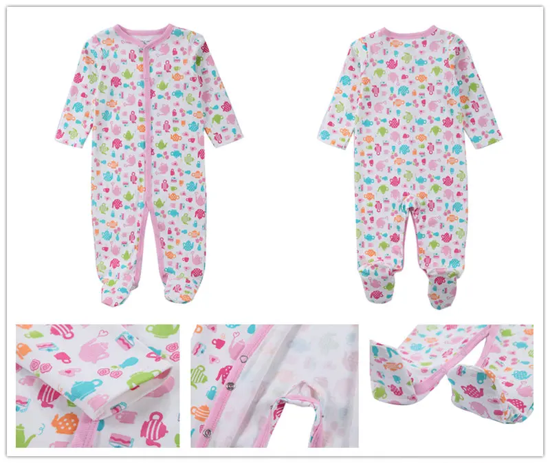 3-Pack-Newborn-baby-girls-boys-clothes-Babies-Footie-Long-sleeve-100-cotton-printing-Infant-Clothes (2)