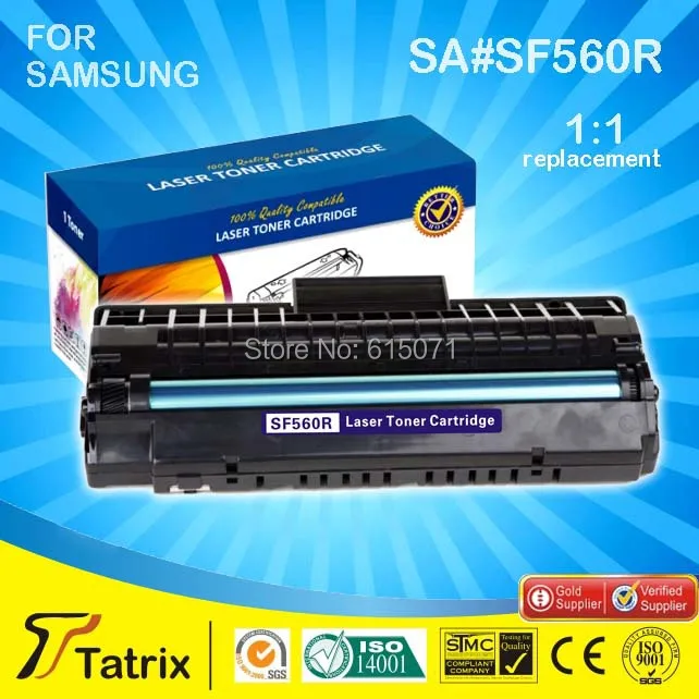 

Free shipping For Samsung SF560R Black Compatible Toner Cartridge with Chip Use   for Samsung SF-560R Laserjet Printer