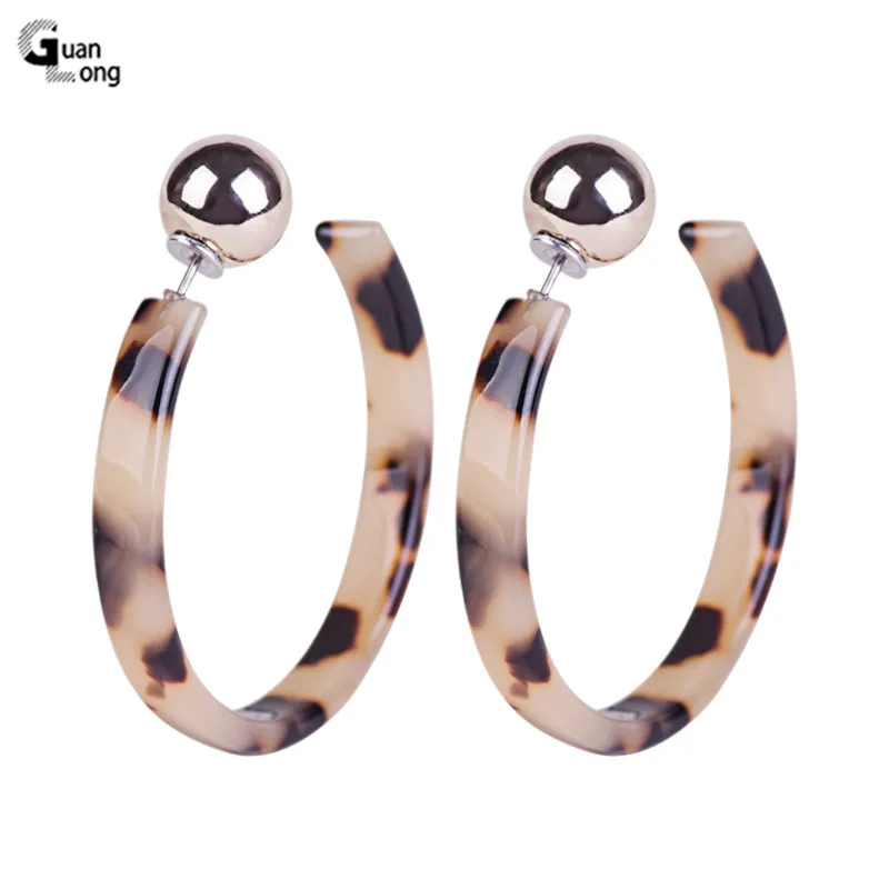 

GuanLong Vintage Big Drop Acetic Acid Resin Earrings for Women Round Geometric Acrylic Earring Fashion Jewelry Dangle Brincos
