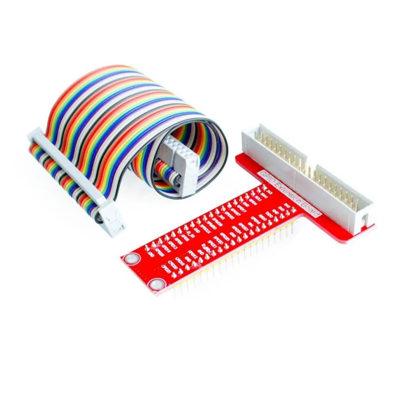 

Raspberry Pi 3&Raspberry Pi 2 Model B T expansion DIY kit (40Pin GPIO cable + GPIO T-adapter plate)