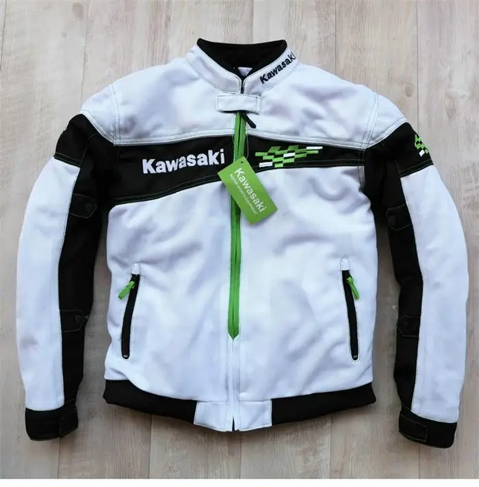 

2018 2 colors for Kawasaki racing suit motorcycle riding jacket mesh breathable motorcycle anti-fall Knight clothing men's speed