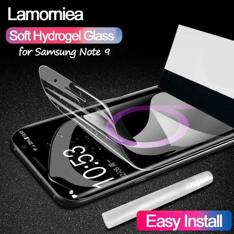 

Lamorniea Screen Protector For Samsung Galaxy Note 9 8 5D Full Cover Soft Hydrogel Tempered Glass For Samsung S9 S8 Plus S7 Edge