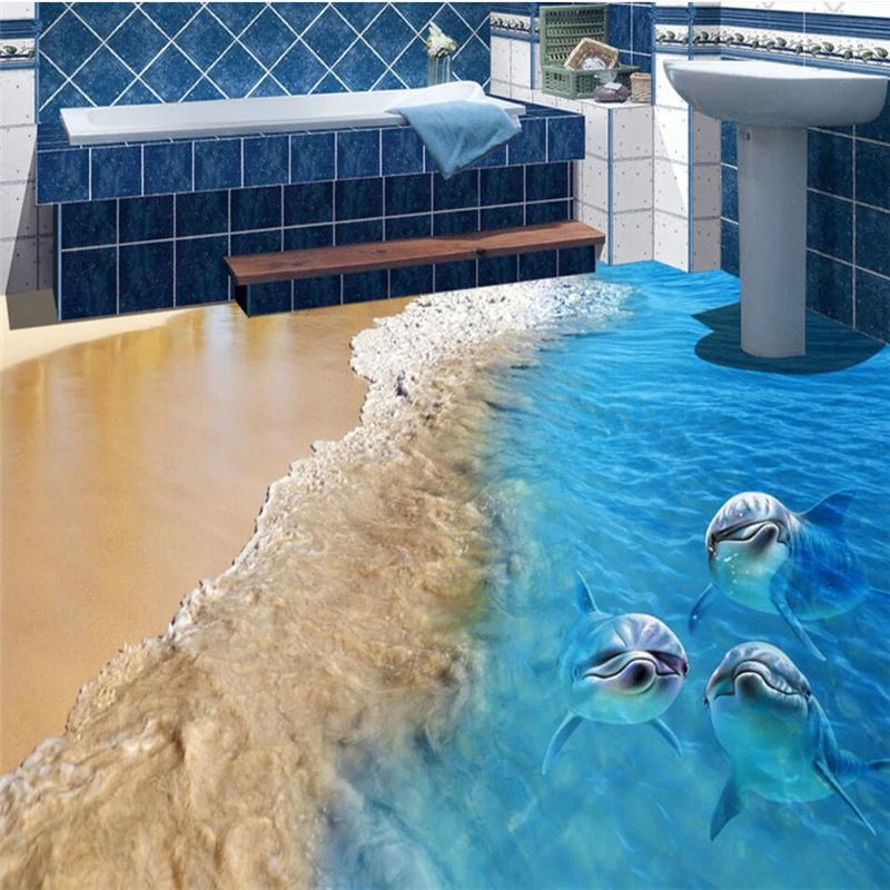 3d напольные ПВХ толстые износостойкие зеленые наклейки на пол для гостиной