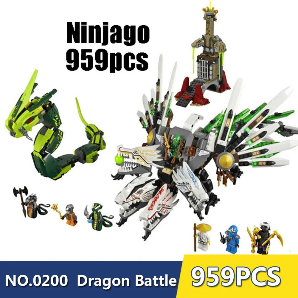 

79132 959pcs Compatible with Legoe blocks Ninjago 9450 Figure Epic Dragon Battle Model building toys hobbies bricks for children