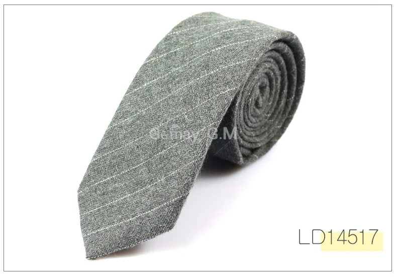 New Fashion Mens Ties Cotton Necktie for Men Causal Stripe Tie For Man Bussines Corbatas Bridegroom Party Slim Neckties - Цвет: LD14517