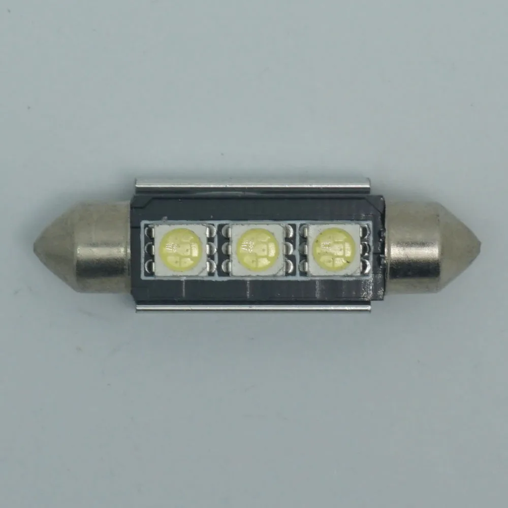 10 шт. 36 мм 39 C5W 3SMD 3 SMD 5050 светодиодный CANBUS без ошибок гирлянда лампа для автомобиля