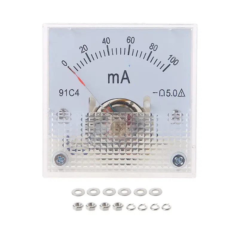 91C4 класс 2,5 точность амперметр переменного тока аналоговые Панель амперметр постоянного тока 100uA 20mA 30mA 500mA 0-1A 2A 3A 5A 10A 15A 20A 30A 1 шт
