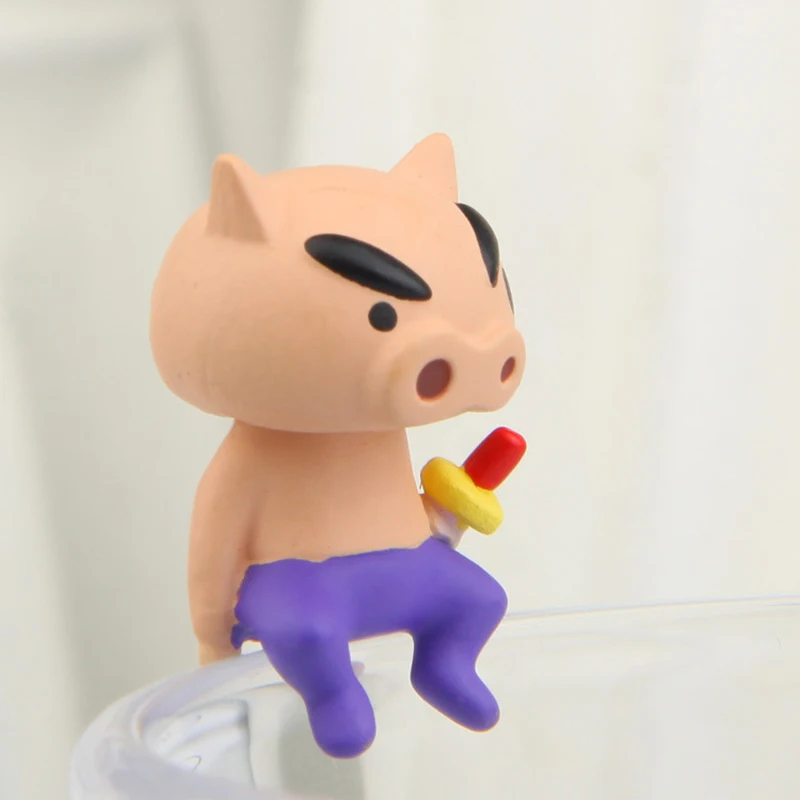 7 шт./лот милые Crayon Shin-chan рисунок игрушки DIY ПВХ Kawaii Crayon Shin chan коллекционеров фигурку игрушки Рождественские игрушка