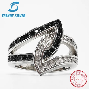 

vintage rings silver real 925 sterling jewelry for women rose gold with stone zircon solid elegant