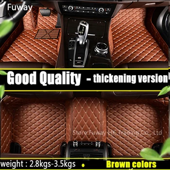 Высокая прочность педаль Custom fit автомобильные коврики кожа для Toyota COROLLA Reiz RAV4 Camry 3D стайлинга автомобилей ковровое покрытие из водонепроницаемого материала - Название цвета: brown