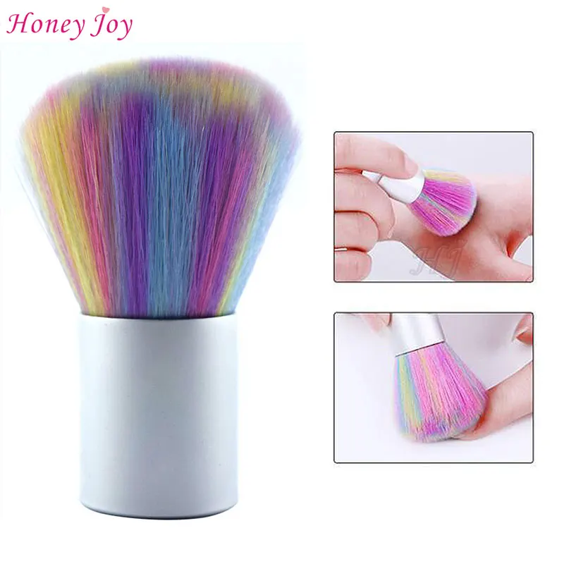 Colorful Soft Nail Cleaning Brush Acrylic UV Gel Nail Art Powder Dust