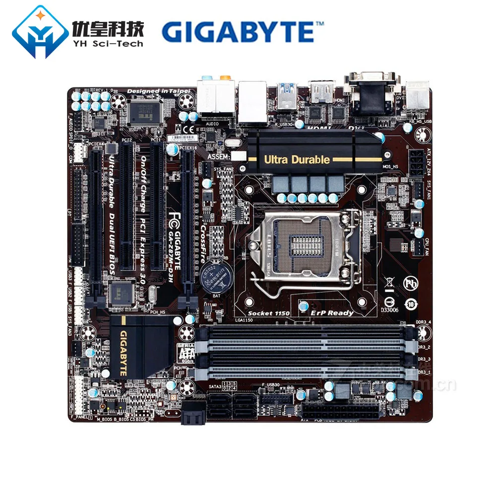 Оригинальная б/у настольная Материнская плата Gigabyte GA-Z87-HD3 Z87 LGA 1150 Core i7/i5/i3/Pentium/Celeron DDR3 32G SATA3 ATX