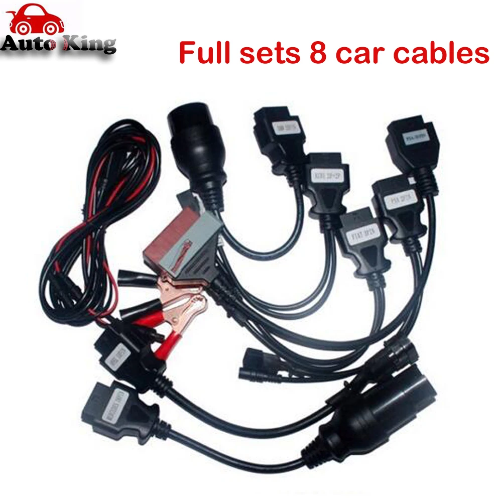 

Best quality FULL pin 8pcs Car Cables Set for TCS Cars VD DS150E CDP multidiag plus mvdiag wow snooper OBD2 Connector Free Ship
