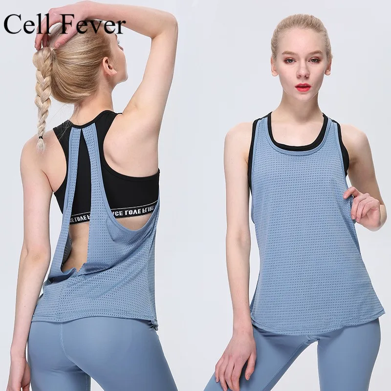 

Women Sports Bra High Impact Running Yoga Bras Fitness Crop Tops Hollow Out Sport Gym Vest Breathable Loose Fit Workout Tanks