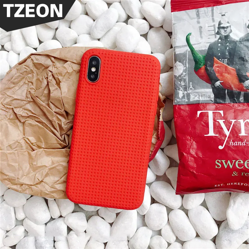 

Super Soft Mesh Silicone Case Cover for iPhone X 7 8 6S Plus 6 Holes colorful Silica gel Phone Back dots case for Apple 8Plus 7