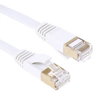 5/10/15/20/25/30m Gold Plated Head CAT7 High Speed 10Gbps Ultra-thin Flat Ethernet Network LAN Cable