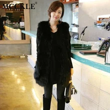 Женский жилет из искусственного меха без рукавов, куртка размера плюс 3XL, флисовый пушистый жилет для женщин, Весенняя зимняя теплая верхняя одежда для женщин