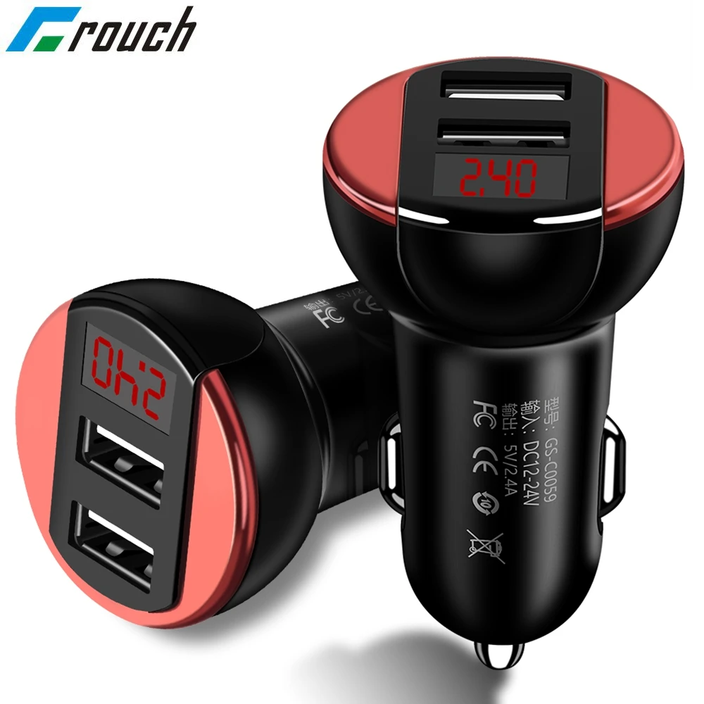 Essien Dual USB Car Charger For Samsung Xiaomi Phone Chargers 5V/2.4A