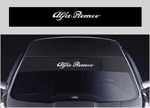 Автомобильная Солнцезащитная наклейка Alfa Romeo полосатая на лобовое стекло для 147