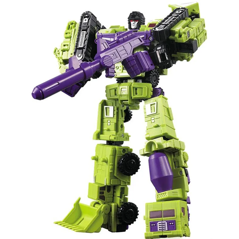 

WEIJIANG 25CM 6 in 1 Devastator Transformation Toys Cool KO Action Figure Anime Brinquedos G1 Robot Car Model Boy Kids Toy Gifts