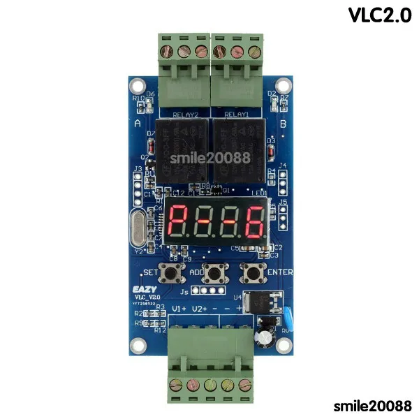 

Timing Positive Reversal 2 Channel Switch Alternating Turn Off Delay Time Delay of Double Channel Relay Board AC and DC Motor