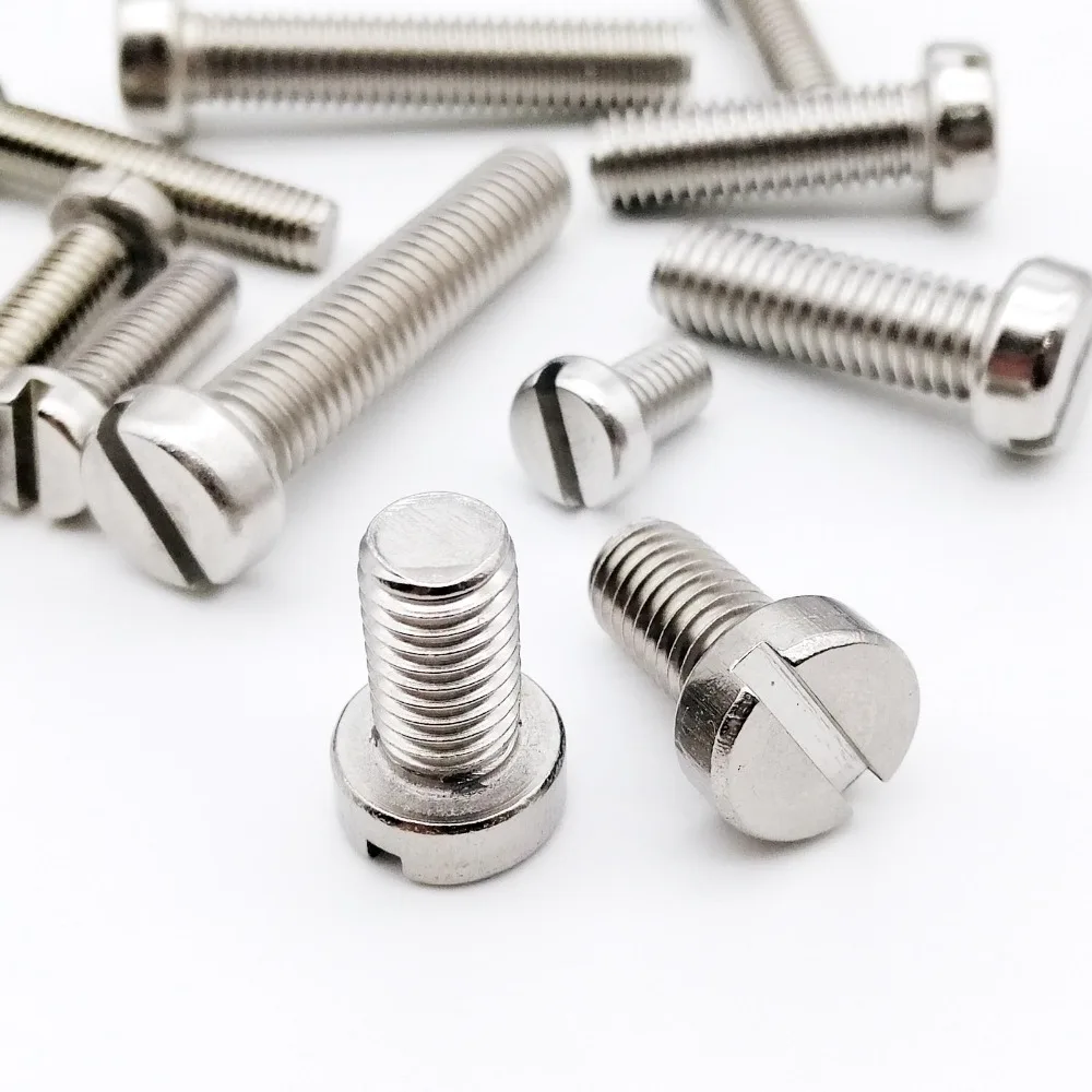 

10/50pcs M3 M4 M5 M6 M8 304 A2-70 stainless steel GB65 Slotted Cap Head Slot Column Round Cheese Head Screw Bolt Length=4-100mm