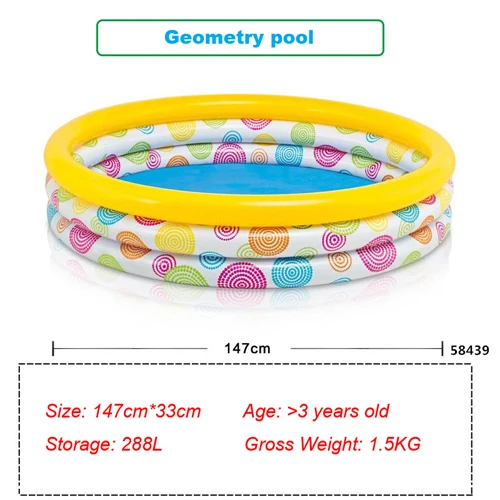Надувной бассейн детский бассейн надувной детский аксессуары для бассейна детский ванна для бассейна бассейн игрушки - Цвет: Geometry Pool