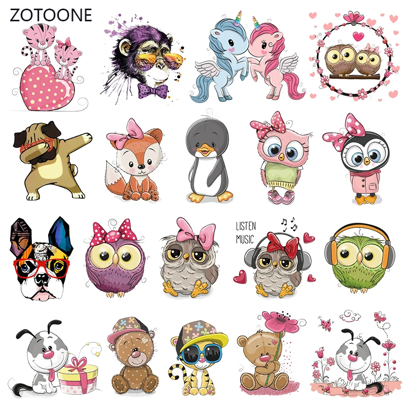 ZOTOONE набор кистей с ручкой в форме единорога нашивки для утюга на одежду