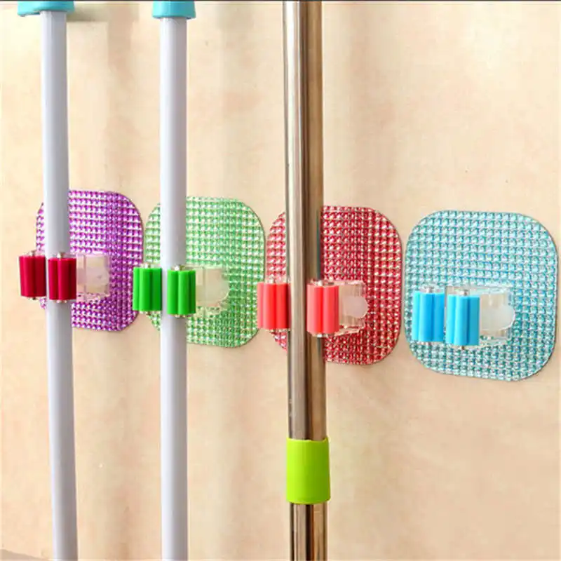 

Novel Wall Mounted Umbrella Storage Rack in Shower Room Mop Organizer Holder Brush Broom Hanger Storage Rack Kitchen Tool
