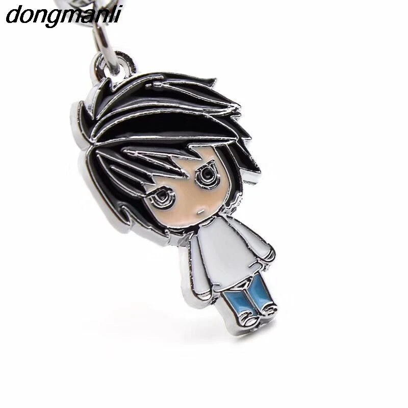 P1657 Dongmanli Death Note Llavero alta calidad encantadora L Yagami Luz Color aleación colección de juguetes de regalo Llavero Chaveiro joyería