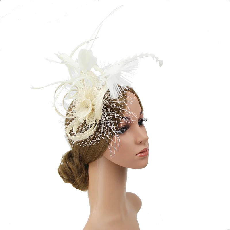 First female bride headdress female church hats royal hat banquet charming hat hairpin hair band caps derby cap